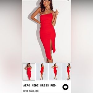 Red Cocktail dress/ wedding guest dress